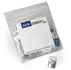 Botellas SCDB y reactivo en polvo en paquetes sellados El set contiene: 50 ml de reactivo para la determinación de cianuro alcalino (2122326), ácido ascórbico (1457799), 50 ml de solución indicadora de PAN (2122426)